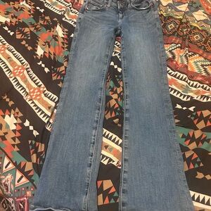 American Eagle Outfitters Blue Flare Wide Leg Jeans